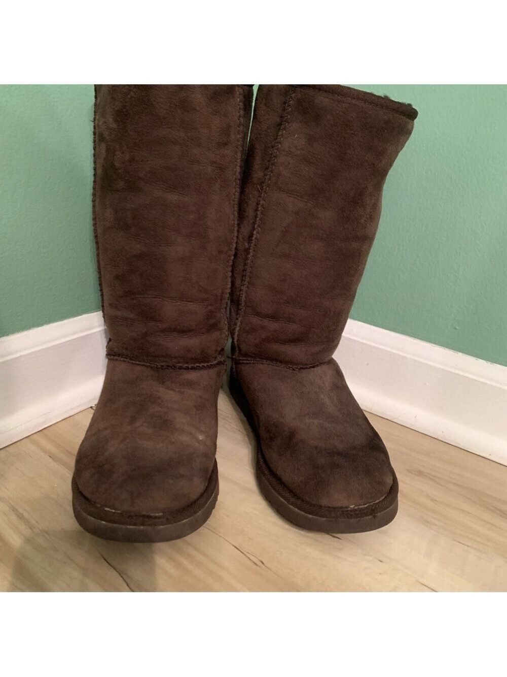 UGG Brand Classic Tall Chocolate Brown 7 - Picture 3 of 9